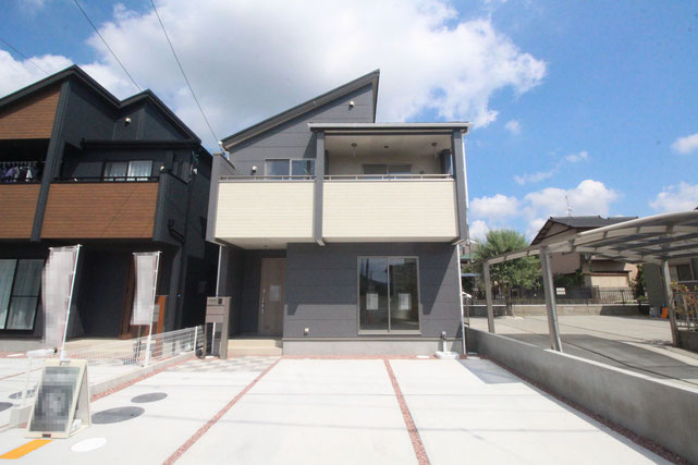 岡山市中区神下の新築 一戸建て 分譲住宅の外観写真