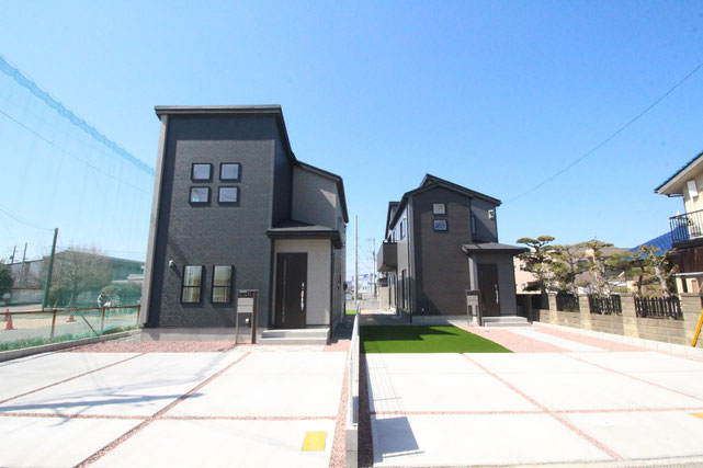 岡山市北区久米の新築 一戸建て 分譲住宅の外観写真