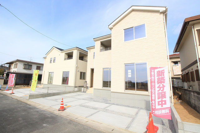 岡山市東区益野町の新築 一戸建て 分譲住宅の外観写真