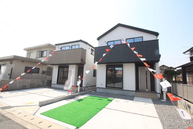 岡山市南区藤田の新築 一戸建て 分譲住宅の外観写真