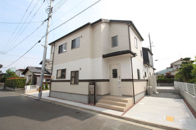 岡山市北区一宮の新築 一戸建て 分譲住宅の外観写真
