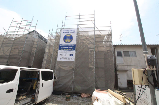 岡山市北区一宮の新築 一戸建て 分譲住宅の外観写真