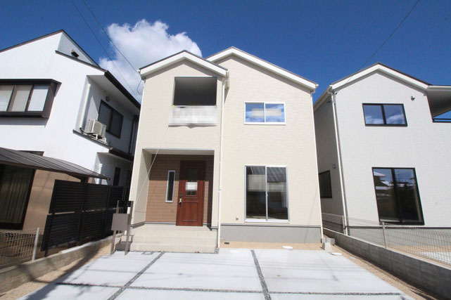 岡山市中区山崎の新築 一戸建て 分譲住宅の外観写真