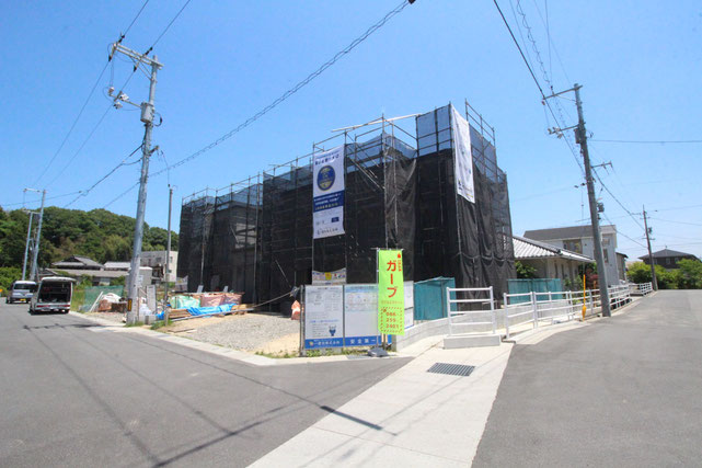 岡山市北区小山の新築 一戸建て 分譲住宅の外観写真