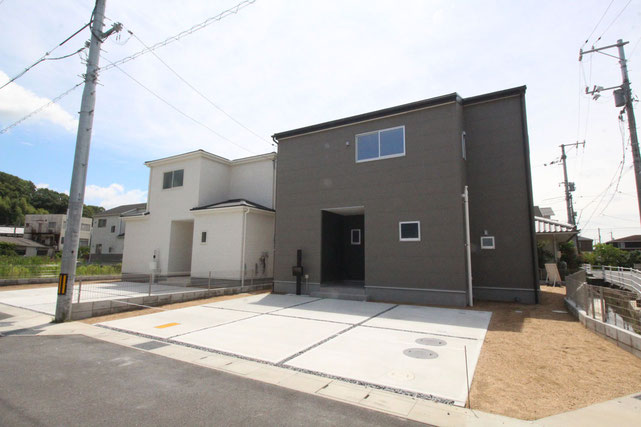 岡山市北区小山の新築 一戸建て 分譲住宅の外観写真