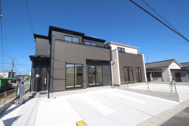 岡山市南区藤田の新築 一戸建て 分譲住宅の外観写真