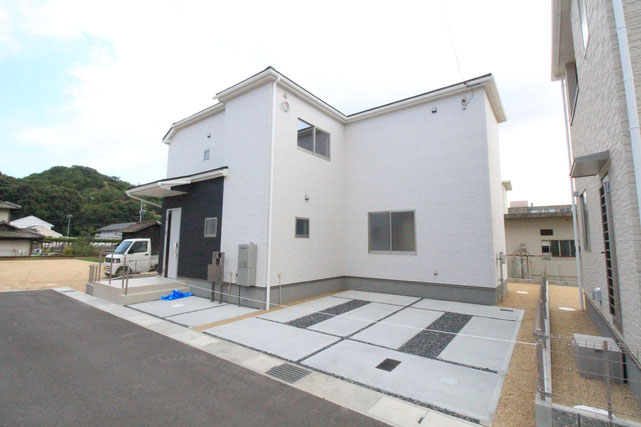 岡山県倉敷市福田町浦田の新築 一戸建て 分譲住宅の外観写真