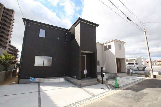 倉敷市西中新田の新築 一戸建て 分譲住宅の外観写真