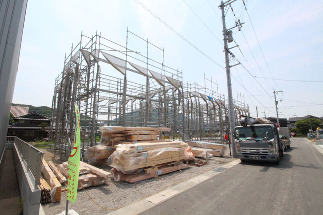 玉野市槌ケ原の新築 一戸建て 分譲住宅の外観写真