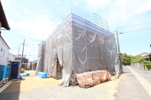 岡山県岡山市東区西大寺中野の新築 一戸建て 分譲住宅の外観写真