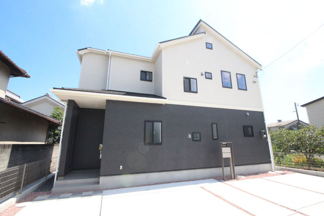 岡山市北区撫川の新築 一戸建て 分譲住宅の外観写真