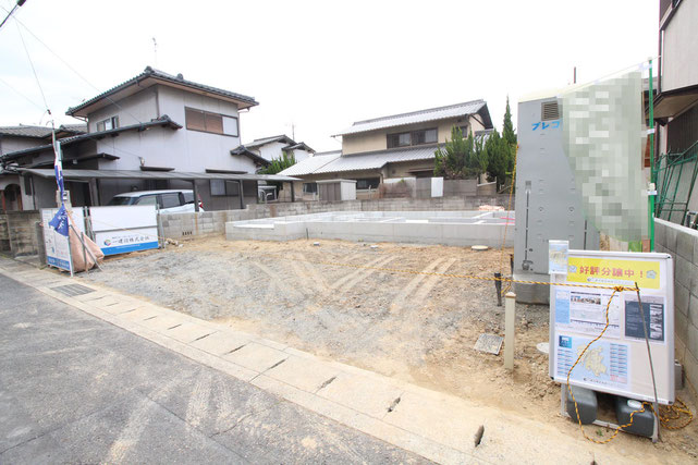 岡山県倉敷市中庄の新築 一戸建て 分譲住宅の外観写真