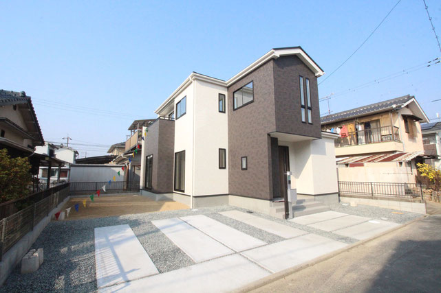 総社市清音柿木の新築 一戸建て 分譲住宅の外観写真