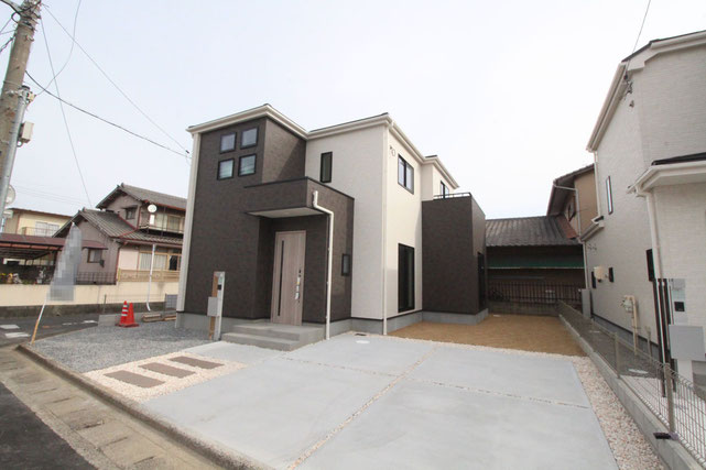 岡山市東区益野町の新築 一戸建て 分譲住宅の外観写真