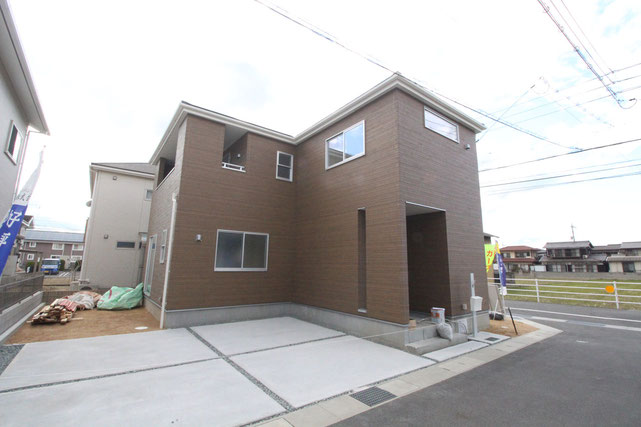 倉敷市東塚の新築 一戸建て 分譲住宅の外観写真