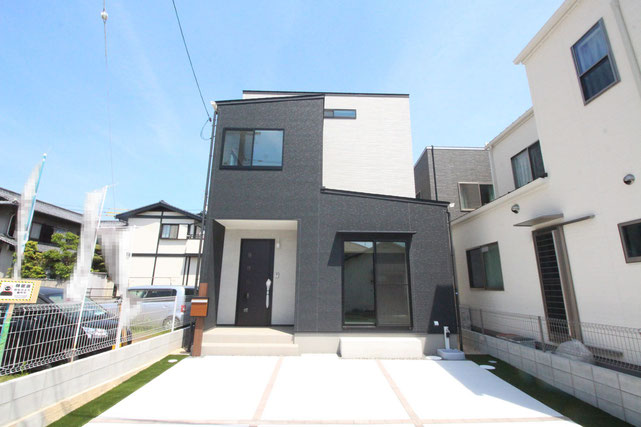 岡山市東区西大寺中野の新築 一戸建て 分譲住宅の外観写真