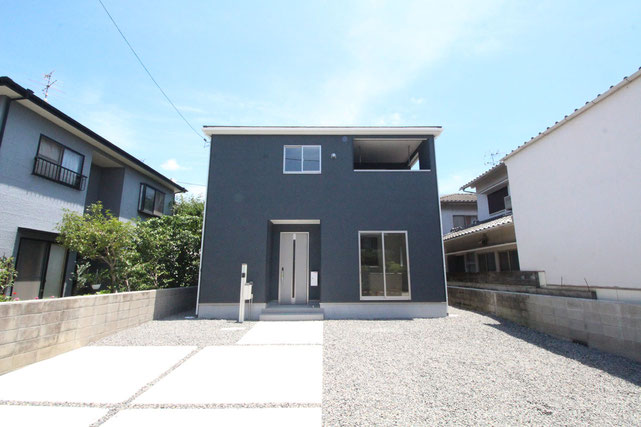岡山市中区倉富の新築 一戸建て 分譲住宅の外観写真