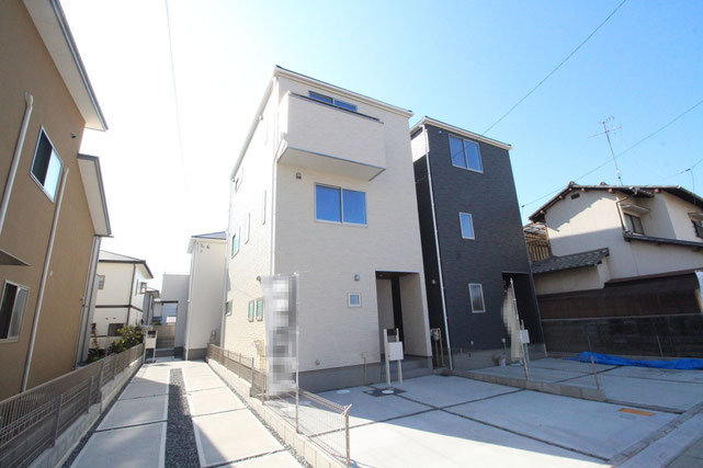 岡山市中区東山の新築 一戸建て 分譲住宅の外観写真