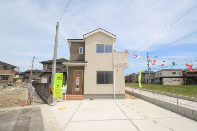 岡山県岡山市南区福田の新築 一戸建て 分譲住宅の外観写真
