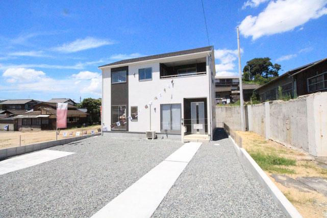 岡山県倉敷市児島上の町の新築 一戸建て 分譲住宅の外観写真