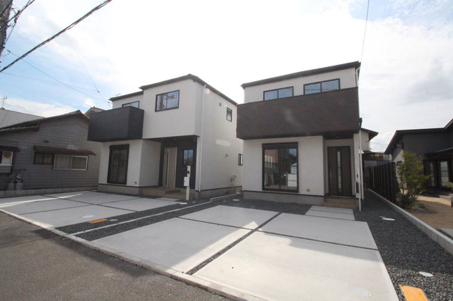 岡山市中区雄町の新築 一戸建て 分譲住宅の外観写真