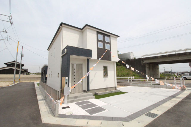 倉敷市玉島乙島の新築 一戸建て 分譲住宅の外観写真