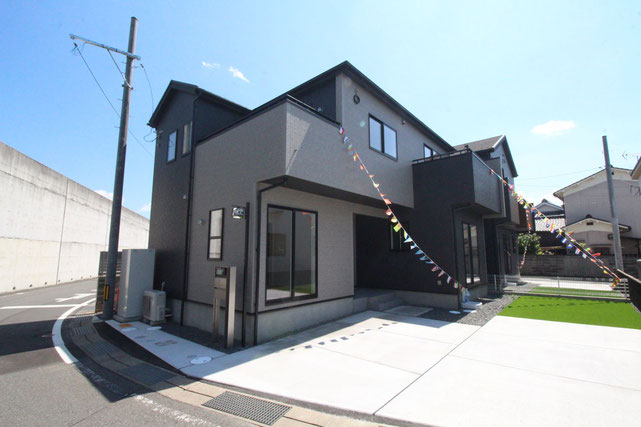 岡山市中区中島の新築 一戸建て 分譲住宅の外観写真