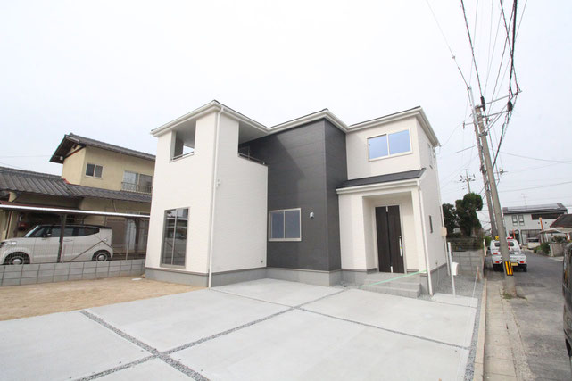 倉敷市西阿知町の新築 一戸建て 分譲住宅の外観写真