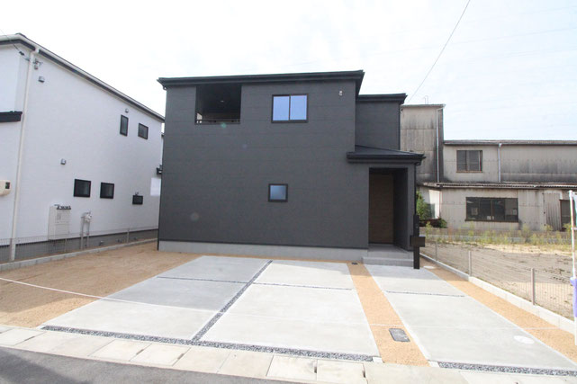 倉敷市玉島乙島の新築 一戸建て 分譲住宅の外観写真