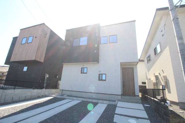 岡山市北区白石の新築 一戸建て 分譲住宅の外観写真