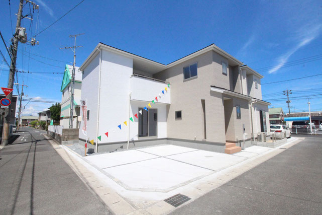 岡山市南区並木町2丁目の新築 一戸建て 分譲住宅の外観写真