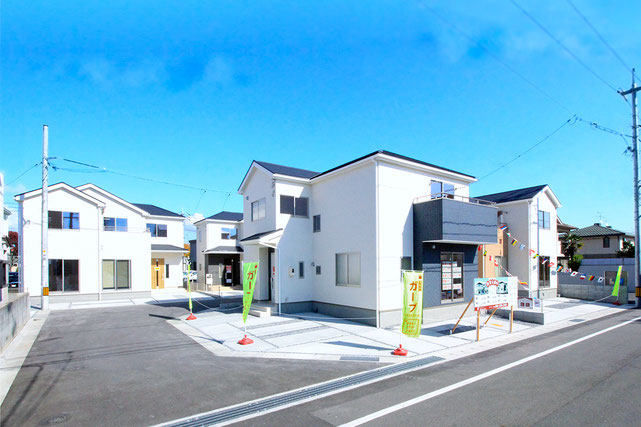 岡山市南区築港新町の新築 一戸建て 分譲住宅の外観写真