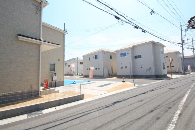 岡山県倉敷市船穂町船穂の新築 一戸建て 分譲住宅の外観写真