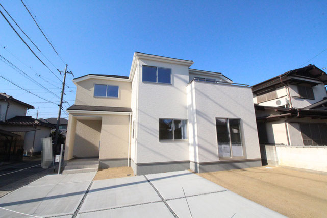 倉敷市福島の新築 一戸建て 分譲住宅の外観写真