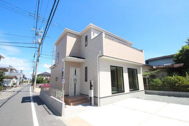 岡山市南区福富東の新築 一戸建て 分譲住宅の外観写真