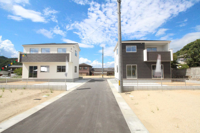 倉敷市林の新築 一戸建て 分譲住宅の外観写真