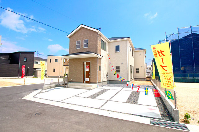 岡山県岡山市中区桑野の新築 一戸建て 分譲住宅の外観写真