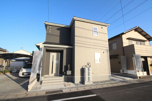 岡山市北区白石の新築 一戸建て 分譲住宅の外観写真