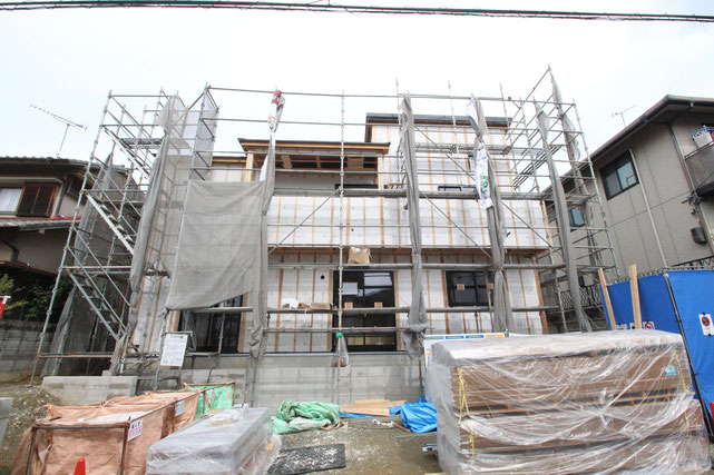 岡山市北区津高の新築 一戸建て 分譲住宅の外観写真