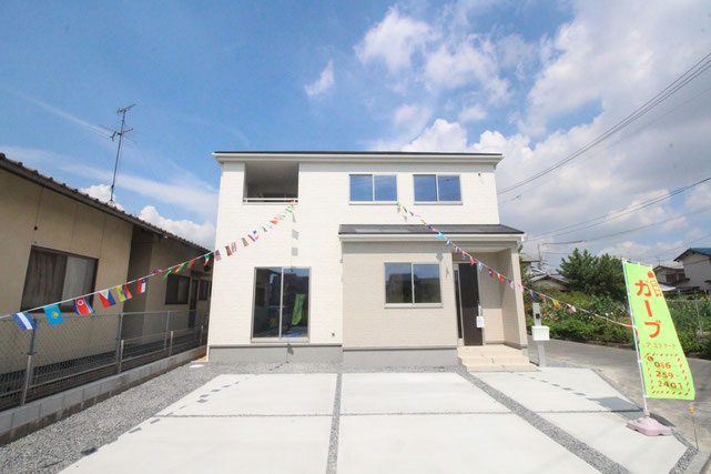 倉敷市中島の新築 一戸建て 分譲住宅の外観写真