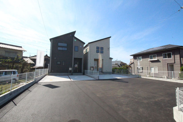 岡山市中区長岡の新築 一戸建て 分譲住宅の外観写真