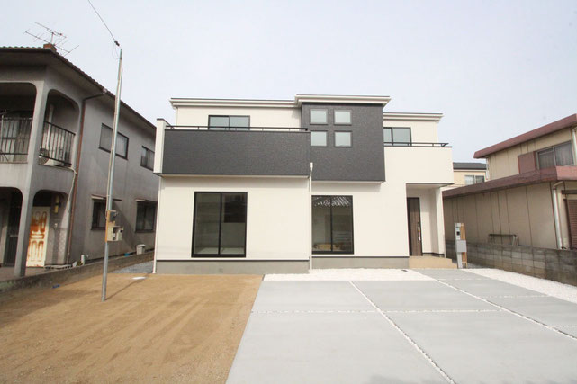 岡山市東区益野町の新築 一戸建て 分譲住宅の外観写真
