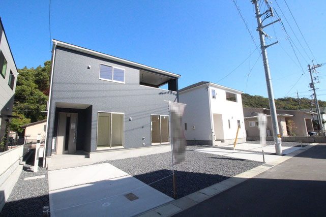 玉野市築港の新築 一戸建て 分譲住宅の外観写真