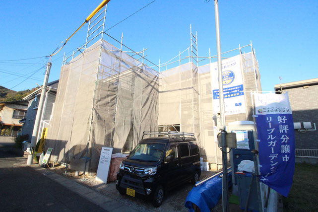 倉敷市連島町矢柄の新築 一戸建て 分譲住宅の外観写真