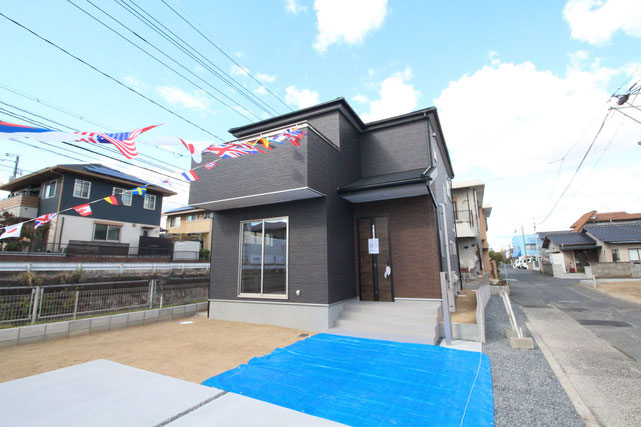 倉敷市上富井の新築 一戸建て 分譲住宅の外観写真