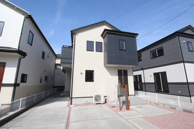 岡山市中区平井の新築 一戸建て 分譲住宅の外観写真