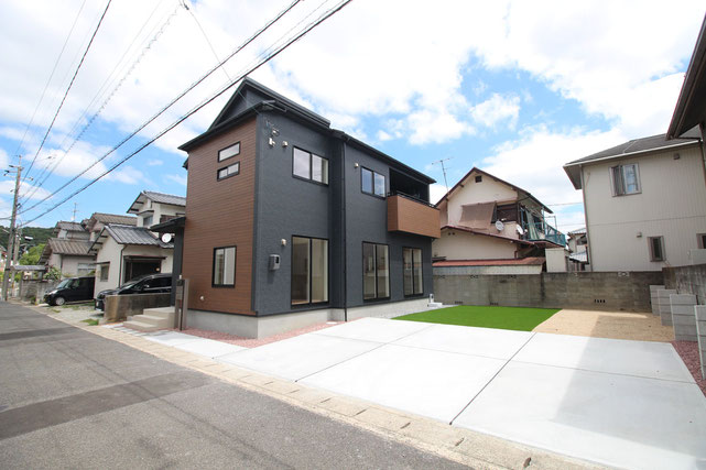 岡山市中区海吉の新築 一戸建て 分譲住宅の外観写真