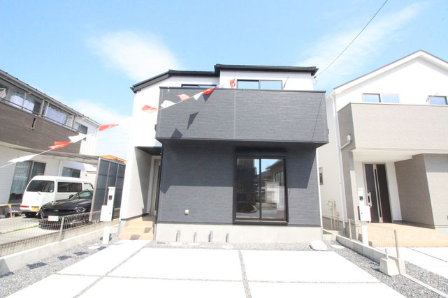 岡山市中区山崎の新築 一戸建て 分譲住宅の外観写真