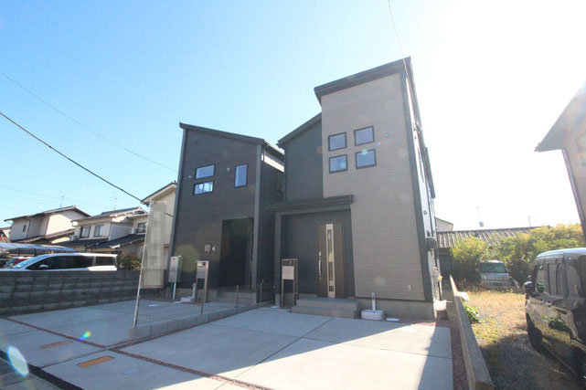 岡山市南区平福1丁目の新築 一戸建て 分譲住宅の外観写真