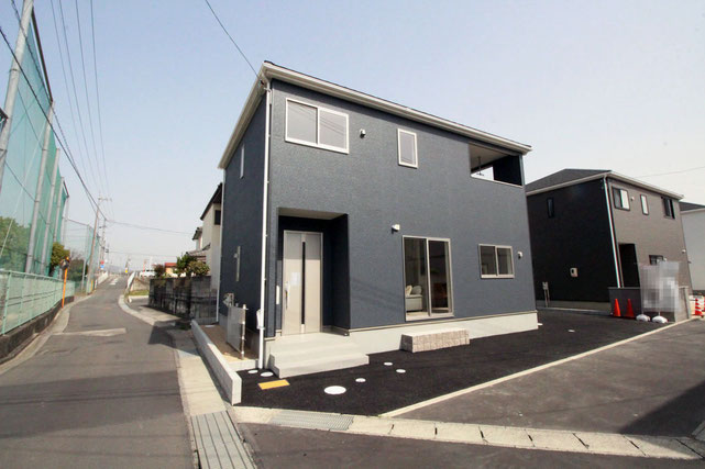 岡山市北区一宮の新築 一戸建て 分譲住宅の外観写真